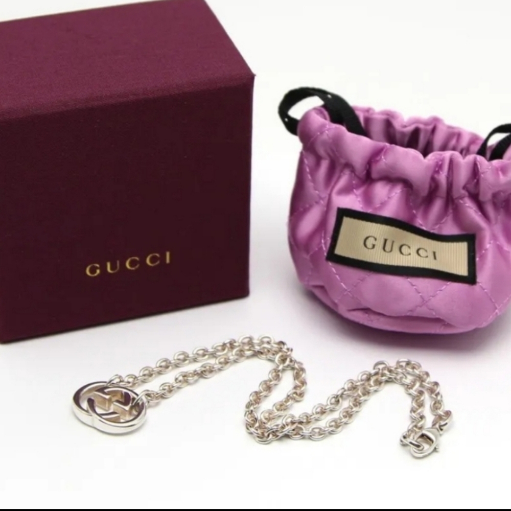 - RARE like New condition ✨️ Gucci Luxury Double G Statement Necklace 925 … - Picture 10 of 10